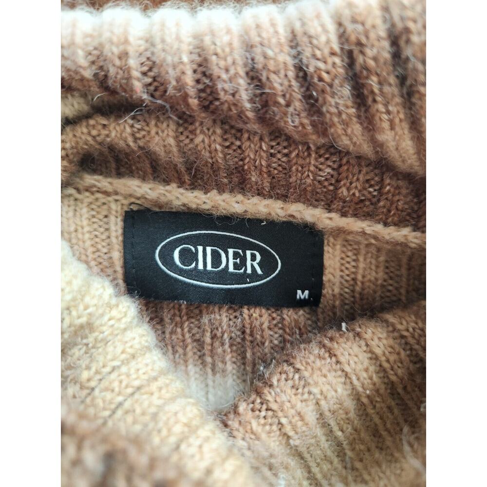 CIDER STRIPED CROPPED OVERSIZED Turtleneck Sweater Size M - Picture 3 of 3